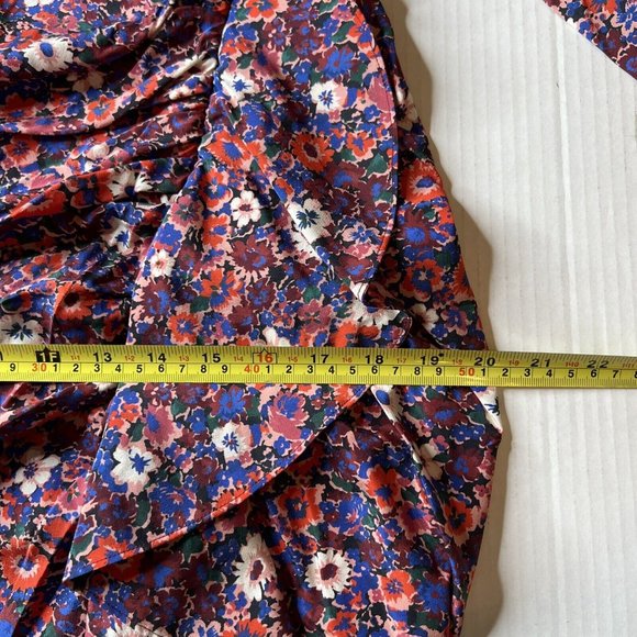 Veronica Beard Sz 12 Louella Floral Dress 100% Silk Elegant Berry Multicolor$648 - Picture 12 of 15